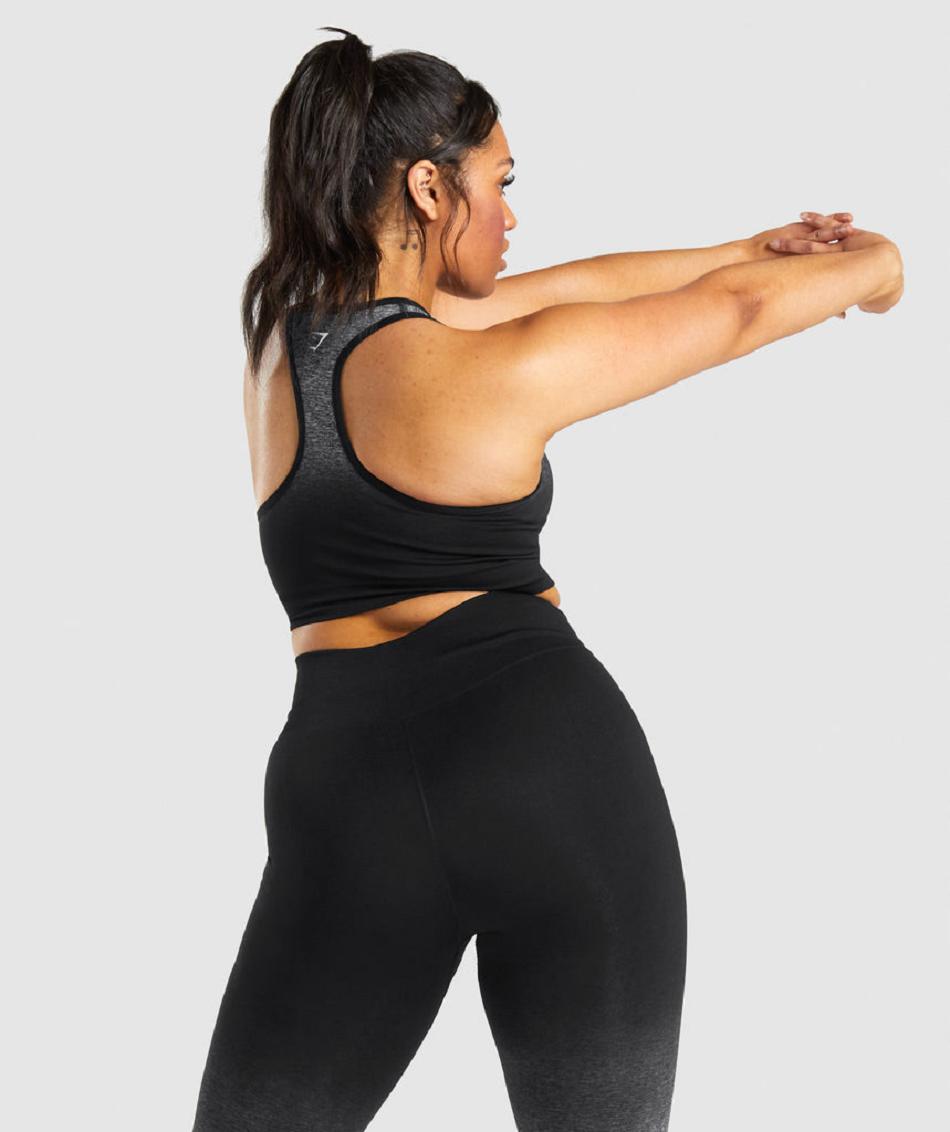 Sujetadores Deportivos Gymshark Adapt Ombre Seamless Mujer Negras Negras | CO 2232WNB